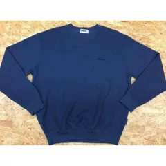 【中古】[印象AB] U.P renoma レノマ メンズ Mサイズ ネイビー 紺 カットソー 両面に刺繍とワッペンロゴ 丸首 長袖 M 紺のサムネイル