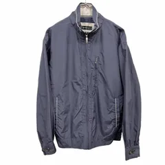【中古】[印象A] Golden Bear ゴールデンベア ブルゾン / ジャケット メンズ M 紺 ポリ100% 背中の肩部分以外は裏地無し 薄手 背中の肩のみメッシュ裏地付き 長袖 クマの刺繍 ジップアップ ハイネックのサムネイル