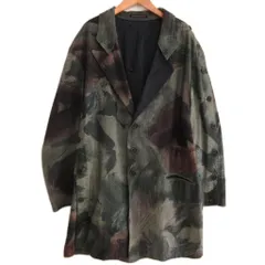 ヨウジヤマモトプールオム YOHJI YAMAMOTO POUR HOMME 希少 美品 21SS 釦あき絵 コットン プリントジャケット コート 2 HD-J14-814のサムネイル