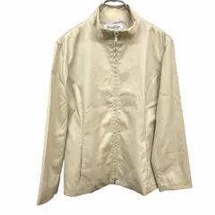 【中古】[印象B] BROOKS BROTHERS ブルックスブラザーズ ジャケット レディース S 7AR ベージュ 毛×ナイロン×ポリウレタン(背抜き裏地：キュプラ100%) 無地 ジップアップ 内ポケット無し 薄手 ハイネック 長袖のサムネイル