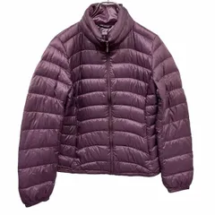 古着 ユニクロ UNIQLO ウルトラライトダウンジャケット ハイネック 無地 長袖 ナイロン100%(ダウン90％＋フェザー10%) M パープル 紫 レディース