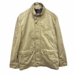 古着 element of SIMPLE LIFE 少し薄手 ジャケット 無地 身頃の上半分のみ裏地付き 袖裏無し 長袖 無地 ポリ100% S ベージュカーキ系 メンズ