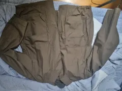 ユニクロU 25SS コットン ショートブルゾン L パンツ M ダークブラウン セットアップ