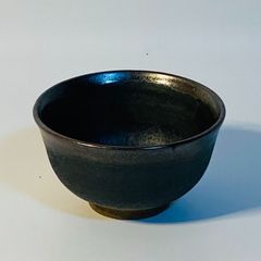 黒釉油滴天目茶碗・宋代・中国古玩・時代煎茶道具・覆輪・漆黒釉薬