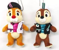 [중고] 봉제 인형 칩 & 데일 (클럽 마우스 비트) 봉제 인형 배지 세트 [디즈니] 도쿄 디즈니 랜드 한정