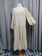 ドット ポールフラン マキシワンピース