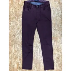 【中古】[印象BC] RAGEBLUE レイジブルー メンズ Mサイズ 赤紫 パンツ 無地 ストレッチ ロング ウエスト内側にチマヨ柄刺繍 カジュアル Mのサムネイル