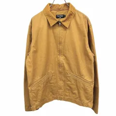 【中古】[印象AB] POLO JEANS RALPH LAUREN ラルフローレン ジャケット メンズ 170 ブラウン 綿100% ジップアップ 裾の両サイドにアジャスターベルト コーデュロイ襟 裏地無し 無地 長袖 ジュニア ユースのサムネイル