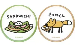 【中古】バッジ・ピンズ 朝ごはんセット 缶バッジ2個セット 「楽天コレクション ウルフくんCAFE Choco chipコレクション」 E-3賞