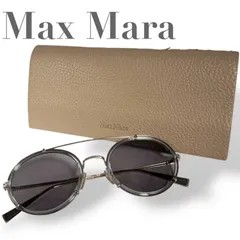 ☆★美品★Max Mara　マックスマーラ★サングラス　オーバルサングラス　MM WIRE Iモデル　収納ケース付★　♯2371のサムネイル