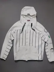 L カッパ ロゴ プリンティング 起毛 ジップアップ フード ジャケット