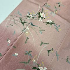 D715 訪問着 汕頭刺繍 葡萄 正絹 着物 袷 極美品 - メルカリ