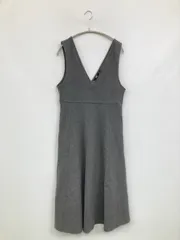 UNIQLO ユニクロ ジャンパースカート M グレー コットン 無地 フレア