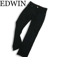 EDWIN エドウィン 通年★ 【ER03】 ジャージーズ ストレート ストレッチ デニム パンツ ジーンズ 日本製 Sz.S メンズ 黒