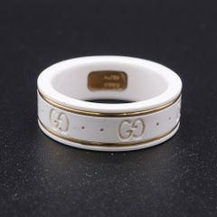 GUCCI アイコンリング ホワイト セラミック K18YG 750 11号 - メルカリ