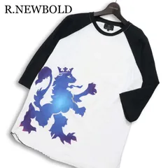 R.NEWBOLD ポールスミス 春夏★ 7分袖 プリント ラグラン Tシャツ カットソー Sz.XL メンズ 大きいサイズ