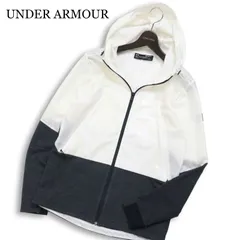 UNDER ARMOUR アンダーアーマー 通年★ 切替 ストレッチ ジップ パーカー ジャケット Sz.M メンズ トレーニングのサムネイル