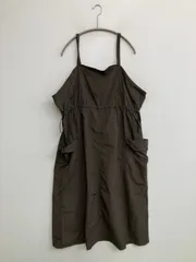 Lutique ルティーク ワンピース 4L ブラック ナイロン 無地 袖なし ミモレ・半端丈