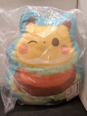 BANDAI SPIRITS 이치 반 쿠지 포켓 피스 PEACE 다이너에 오신 것을 환영합니다 D 상 피카츄 버거 프린트 쿠션