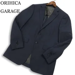 ORIHICA GARAGE オリヒカ 春夏 背抜き★ ストライプ ストレッチ テーラード ジャケット Sz.A6　メンズ ネイビー