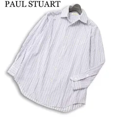PAUL STUART ポール・スチュアート 通年★ 長袖 ストライプ シャツ 日本製 Sz.41-82 メンズ
