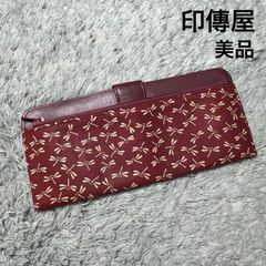 トンボ柄ワインレッド長財布 - メルカリ