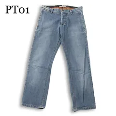 PT01 ピーティーゼロウーノ 通年 TRENTUNO★ ストレッチ USED加工 デニム トラウザー パンツ ジーンズ Sz.M位 メンズのサムネイル