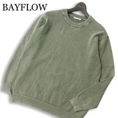 BAYFLOW ベイフロー 通年★ ウォッシュ加工 プルオーバー セーター ニット Sz.2 メンズ