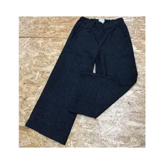 古着 CIAOPANIC TYPY チャオパニックティピー Mサイズ レディース パンツ チェック 裏地 起毛 ワンタック ウエストゴム ロング グレー×ブラック