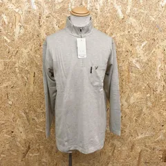 【新品】[印象N] LYLE＆SCOTT ライルアンドスコット メンズ L ヘザーブラウンベージュ系 綿100% カットソー ハーフジップ リブストライプ モックネック 長袖のサムネイル