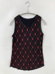 タンクトップ ブラック その他総柄 カップなし