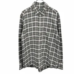 【中古】[印象AB] Golden Bear ゴールデンベア ネルシャツ メンズ L 緑×茶×紺×白 綿100% ロングテール 微起毛 ビエラ起毛 チェック ボタンダウン 長袖 ポケットにクマ刺繍のサムネイル