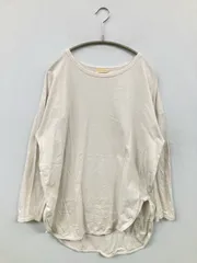 earth music&ecology アースミュージックアンドエコロジー Tシャツ/カットソー F アイボリー 無地 ミドル丈 長袖 ボートネック