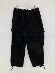 MAISON CLUB メゾンクラブ カーゴパンツ 5 ブラック クロップド・半端丈 コットン コーデュロイ 無地 ワイド・ルーズ テーパード レギュラー ウエストゴム・紐