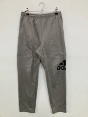 adidas アディダス スウェットパンツ グレー 無地 ブランドロゴ スタンダード レギュラー ウエストゴム・紐