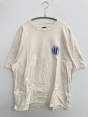 HUF ハフ Tシャツ/カットソー L アイボリー 前面プリント バックプリント ミドル丈 半袖 ブランドロゴ クルーネック(丸首)