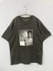 UNIQLO ユニクロ Tシャツ/カットソー XL ブラック 前面プリント バックプリント ミドル丈 半袖 クルーネック(丸首)