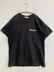 MILK FED. ミルクフェド Tシャツ/カットソー S ブラック 前面プリント バックプリント ブランドロゴ 半袖 クルーネック(丸首)