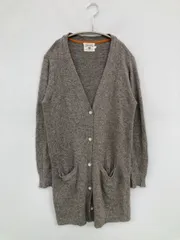 HEART MARKET ハートマーケット カーディガン/ボレロ M グレー ナイロン 無地 ロング丈 長袖