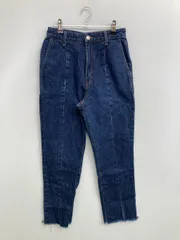 LOWRYS FARM ローリーズファーム デニムパンツ M ブルー フルレングス 無地 スタンダード テーパード ハイウエスト リジッド・ワンウォッシュ