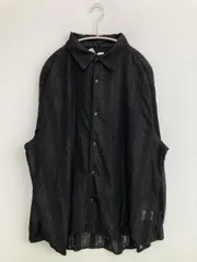 Nilway ニルウェイ シャツ/ブラウス L ブラック レース ミドル丈 長袖 レギュラーカラー