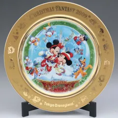 ディズニー　TDLクリスマスファンタジー2009　プレート　東京ディズニーランド　ミッキー　ミニー　ドナルド　プルート　デイジー　VC00631のサムネイル