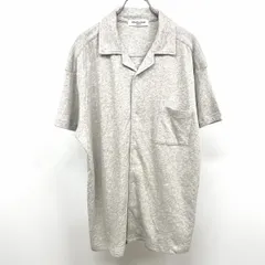 【中古】[印象A] gelato pique HOMME ジェラートピケ オム カットソーシャツ / パジャマシャツ / ルームウェア / 部屋着 メンズ L 杢グレー 無地 ボタン留め 柔らかい生地感 胸ポケット付き ボックスカット オープンカラー 半袖のサムネイル