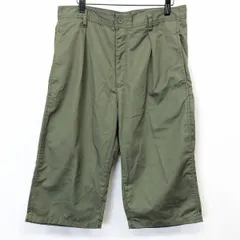 【中古】[印象AB] CIAOPANIC チャオパニック クロップドパンツ / チノパン メンズ L グリーンカーキ 緑系 ポリエステル×綿 ジップフライ テーパード 無地 ワイド 1タックのサムネイル
