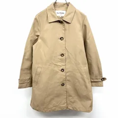 【中古】[印象AB] Ray Beams レイビームス ステンカラーコート レディース 1 ベージュカーキ 綿×ナイロン Aライン 長袖 ボタン留め 内側がチェック 裏地無しのサムネイル