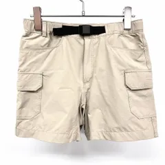 【中古】[印象AB] MIZUNO OUTDOOR ミズノ アウトドア カーゴショーツ / ショートパンツ レディース M ベージュ ナイロンなど ジップフライ テーパード ウエストにゴムとベルト 薄手のサムネイル