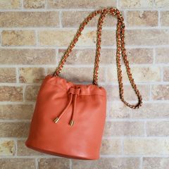 美品】ローレン ラルフローレン ショルダーバッグ 本革 レザー レッド 