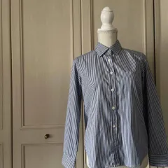 @ ストラ stola. ストライプ ブラウス シャツ トップス　レディース　blouse　shirt　Tops　ladies 長袖 ブルー 青 藍色 ネイビー 紺色　BLUE　NAVY　ホワイト オフホワイト アイボリー 白 シロのサムネイル