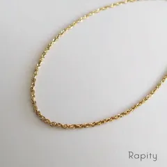 金属アレルギー対応☆サージカルステンレス  スクリューチェーンネックレス（ゴールド）