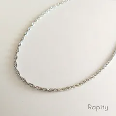 金属アレルギー対応☆サージカルステンレス  スクリューチェーンネックレス（シルバー）